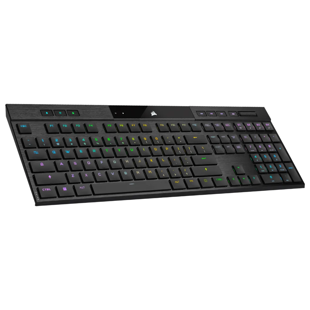 GUNMANSA Corsair K100 AIR WIRELESS RGB Ultra-Thin Mechanical Gaming Keyboard - CHERRY MX Ultra Low Profile - Black