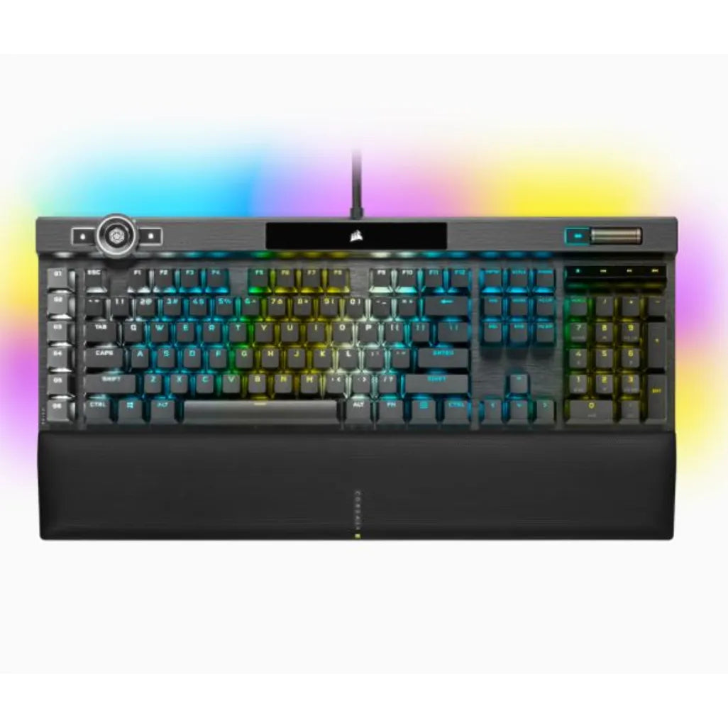 GUNMANSA Corsair K100 RGB Optical-Mechanical Wired CORSAIR OPX Switch Keyboard with RGB Backlighting – Black.