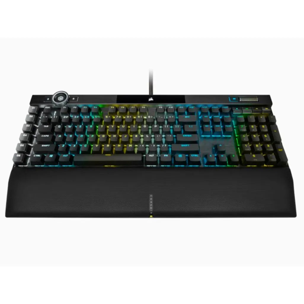 GUNMANSA Corsair K100 RGB Optical-Mechanical Wired CORSAIR OPX Switch Keyboard with RGB Backlighting – Black.