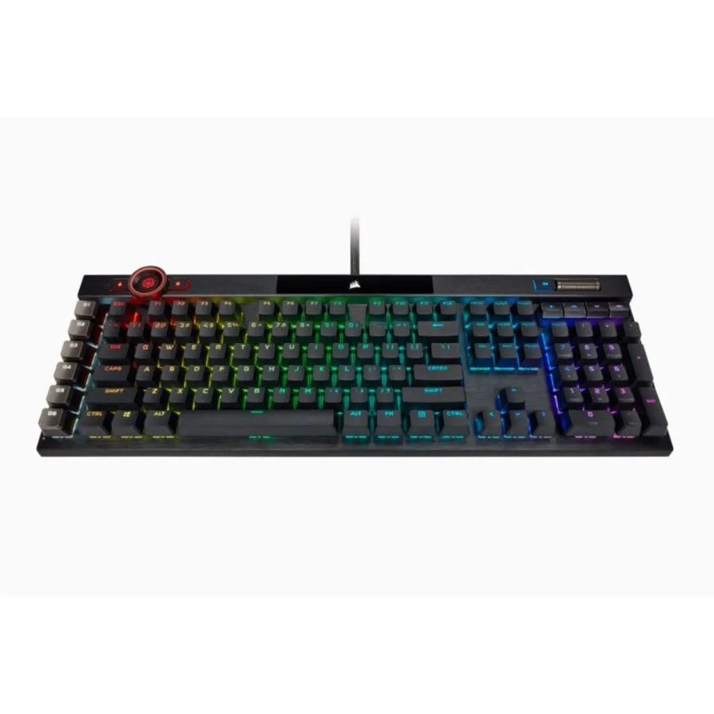 GUNMANSA Corsair K100 RGB Optical-Mechanical Wired CORSAIR OPX Switch Keyboard with RGB Backlighting – Black.