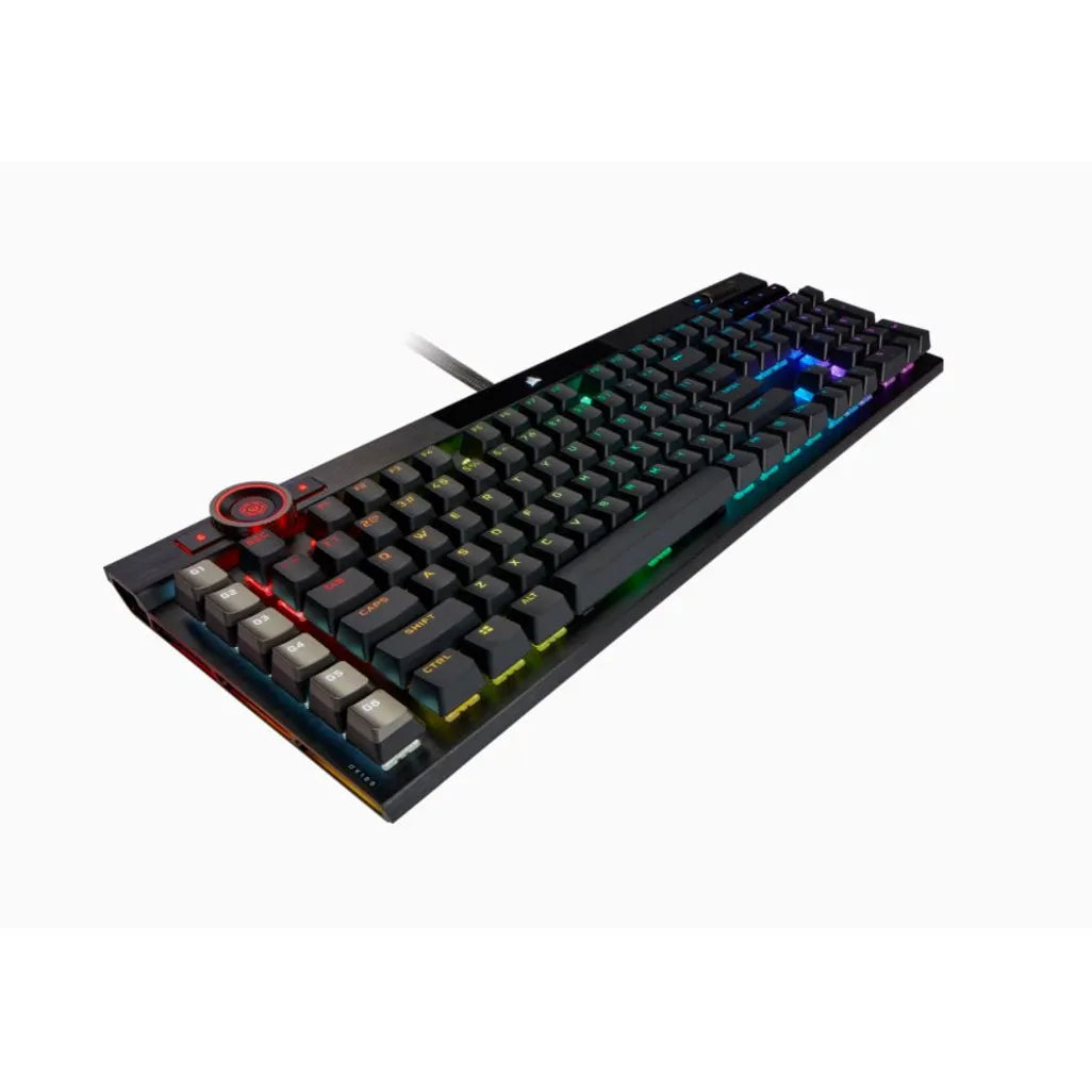 GUNMANSA Corsair K100 RGB Optical-Mechanical Wired CORSAIR OPX Switch Keyboard with RGB Backlighting – Black.