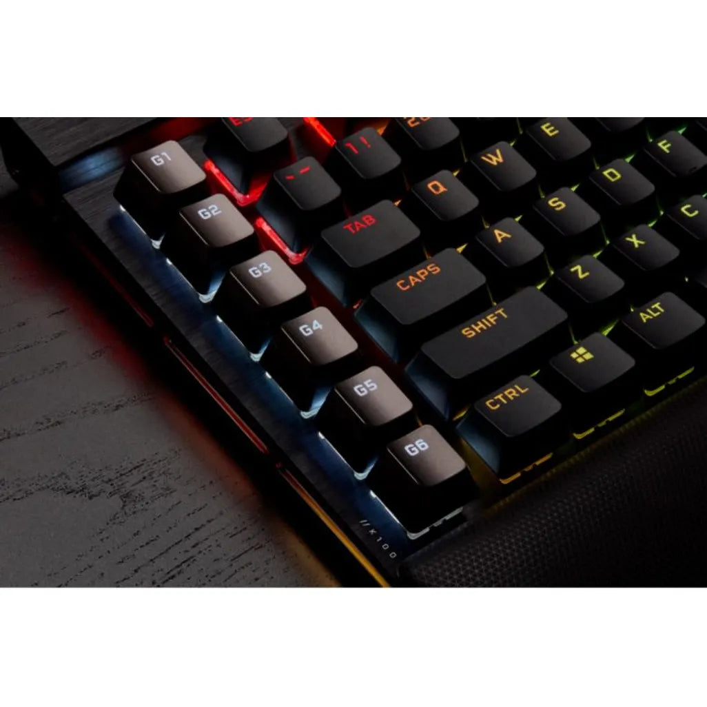 GUNMANSA Corsair K100 RGB Optical-Mechanical Wired CORSAIR OPX Switch Keyboard with RGB Backlighting – Black.