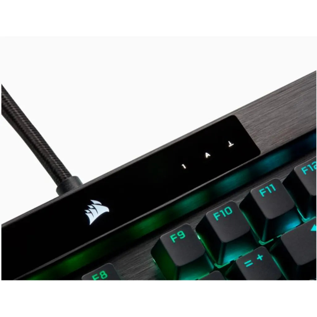 GUNMANSA Corsair K100 RGB Optical-Mechanical Wired CORSAIR OPX Switch Keyboard with RGB Backlighting – Black.