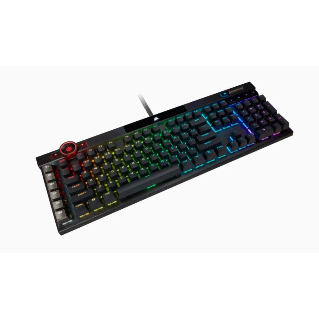 GUNMANSA Corsair K100 RGB Optical-Mechanical Wired CORSAIR OPX Switch Keyboard with RGB Backlighting – Black.