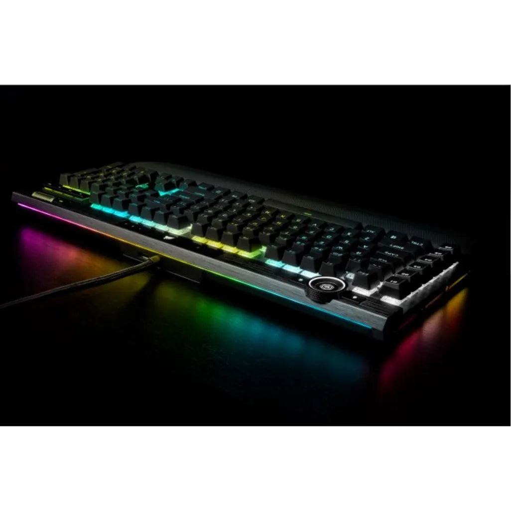 GUNMANSA Corsair K100 RGB Optical-Mechanical Wired CORSAIR OPX Switch Keyboard with RGB Backlighting – Black.