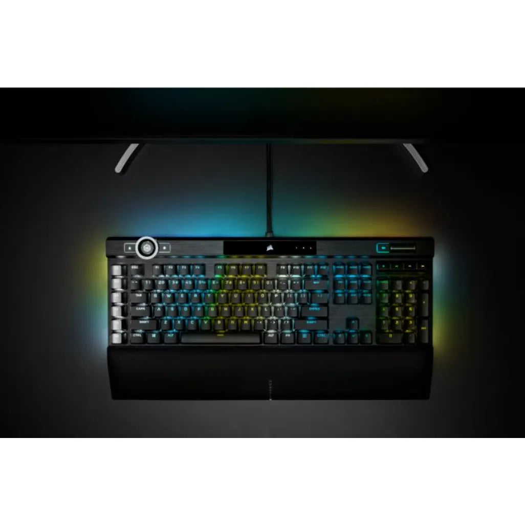 GUNMANSA Corsair K100 RGB Optical-Mechanical Wired CORSAIR OPX Switch Keyboard with RGB Backlighting – Black.