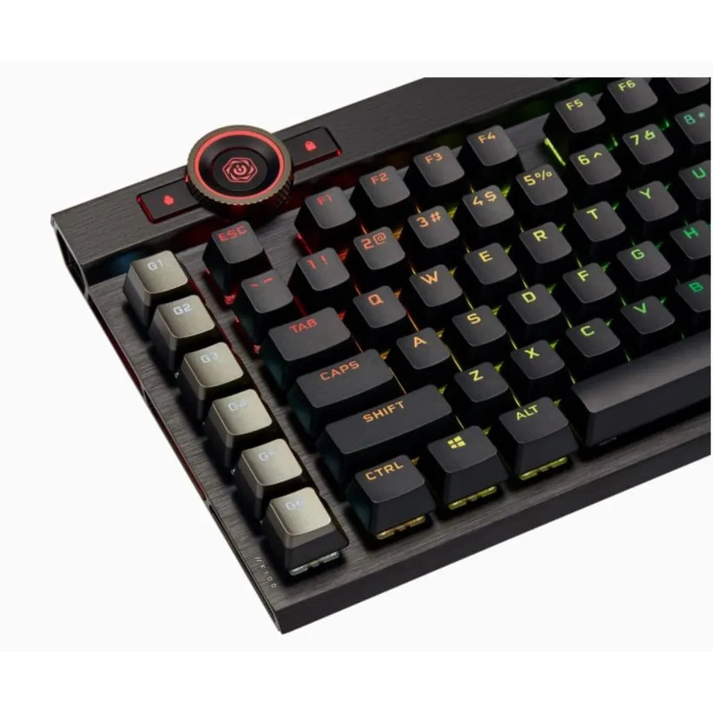 GUNMANSA Corsair K100 RGB, Wired, USB, Mechanical, QWERTZ, RGB LED, Black