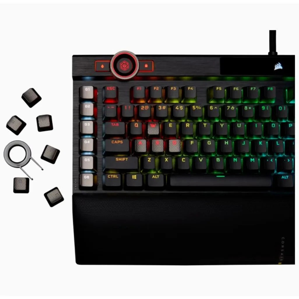 GUNMANSA Corsair K100 RGB, Wired, USB, Mechanical, QWERTZ, RGB LED, Black
