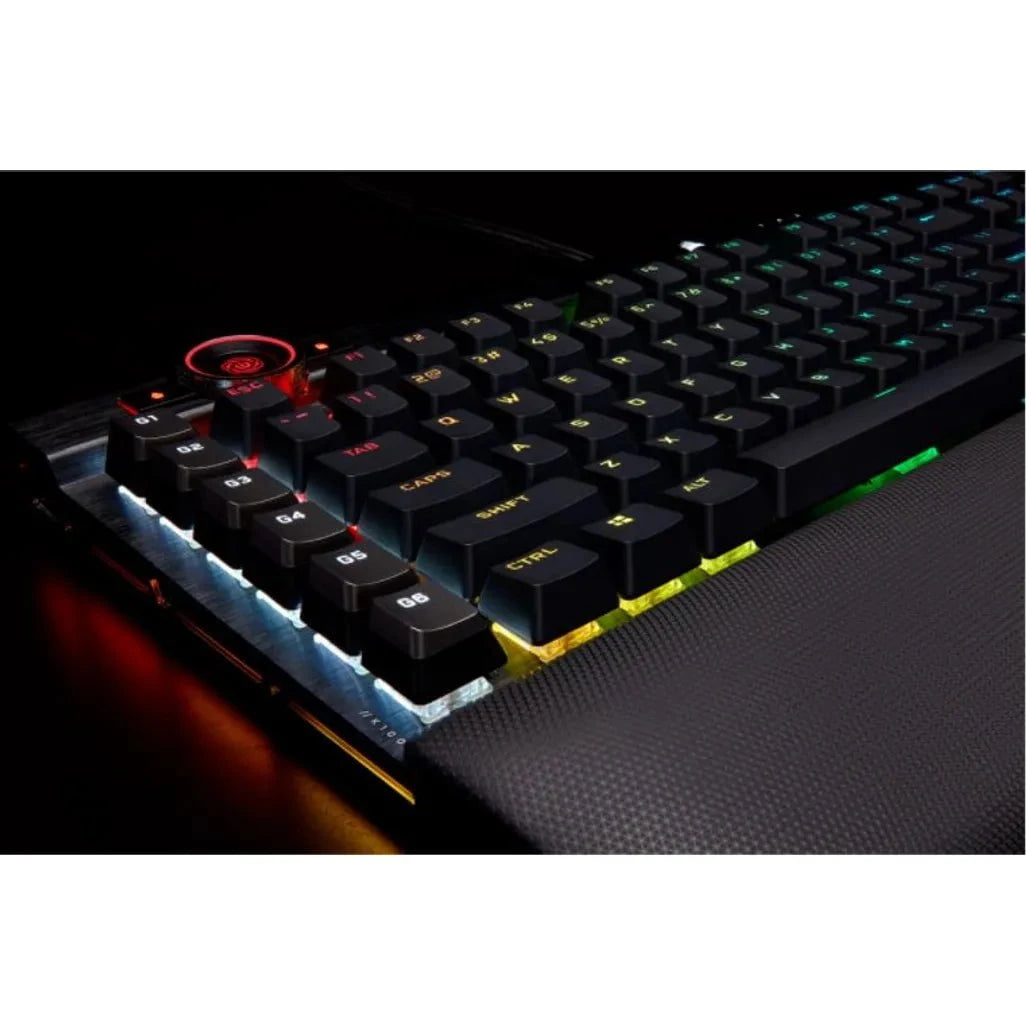 GUNMANSA Corsair K100 RGB, Wired, USB, Mechanical, QWERTZ, RGB LED, Black