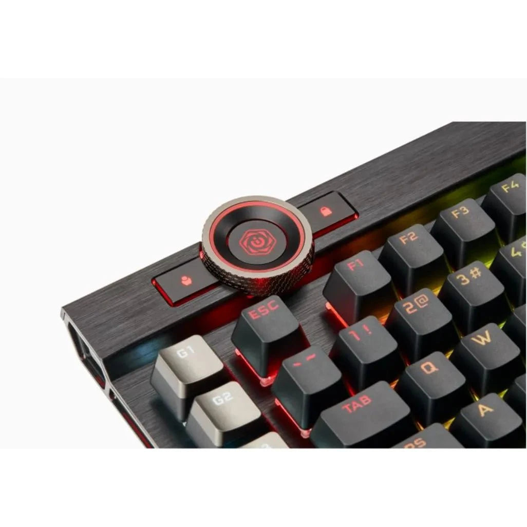 GUNMANSA Corsair K100 RGB, Wired, USB, Mechanical, QWERTZ, RGB LED, Black