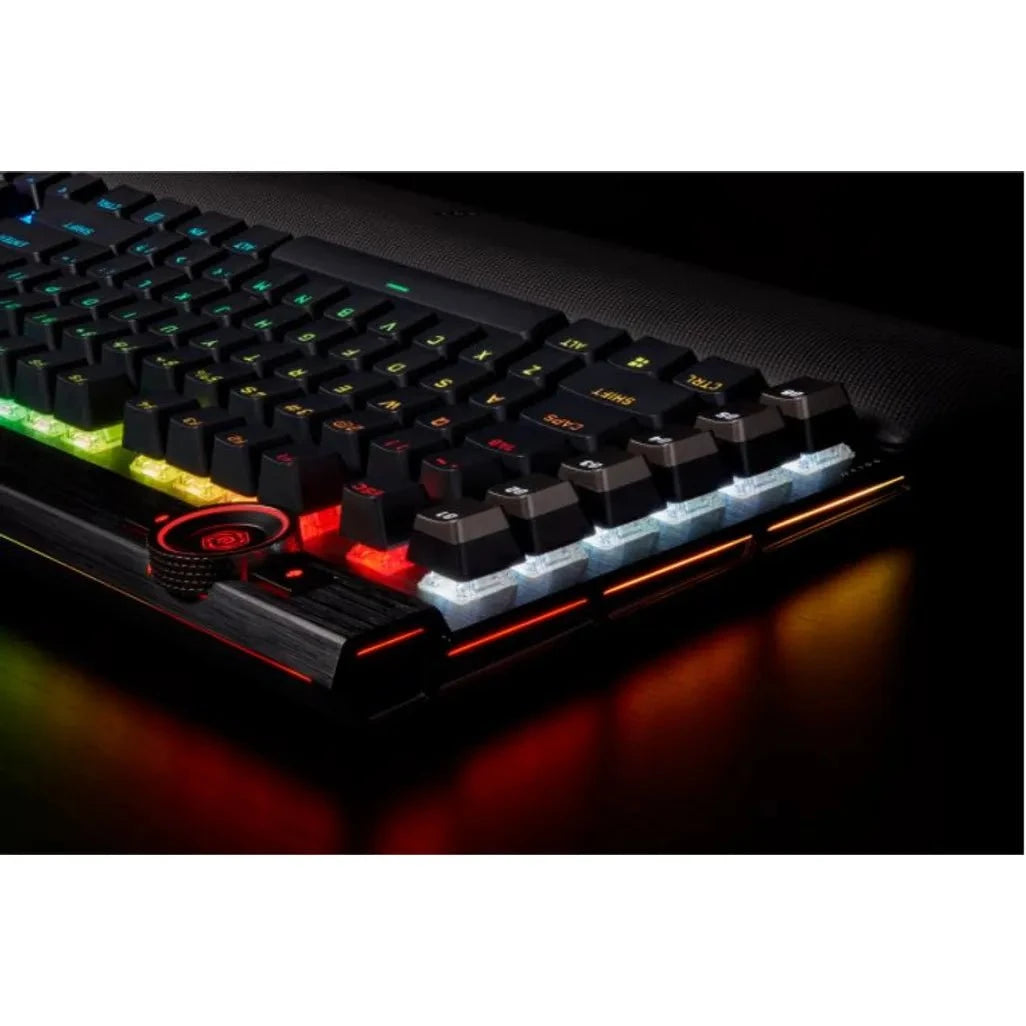 GUNMANSA Corsair K100 RGB, Wired, USB, Mechanical, QWERTZ, RGB LED, Black