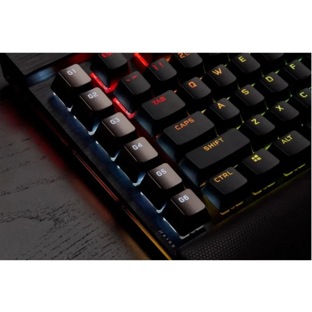 GUNMANSA Corsair K100 RGB, Wired, USB, Mechanical, QWERTZ, RGB LED, Black