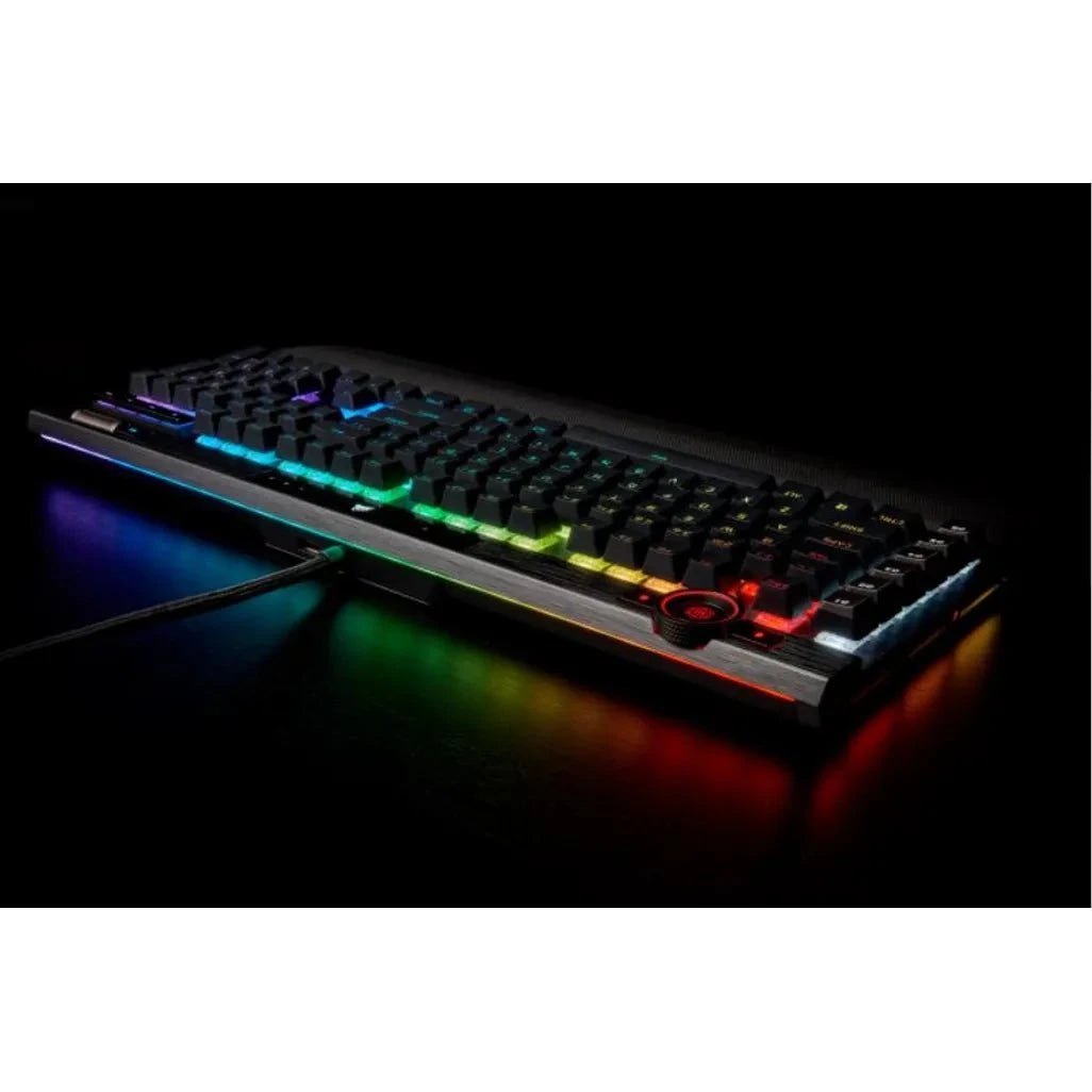 GUNMANSA Corsair K100 RGB, Wired, USB, Mechanical, QWERTZ, RGB LED, Black