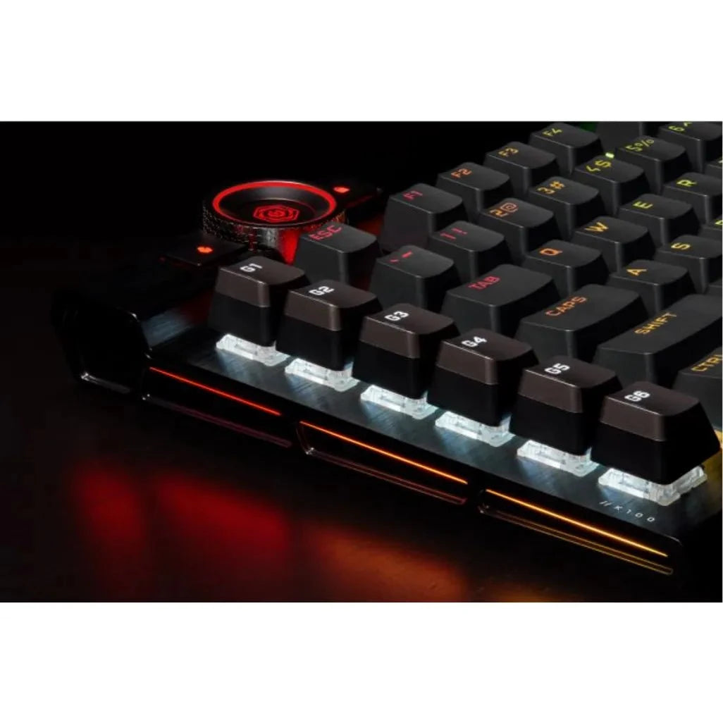 GUNMANSA Corsair K100 RGB, Wired, USB, Mechanical, QWERTZ, RGB LED, Black