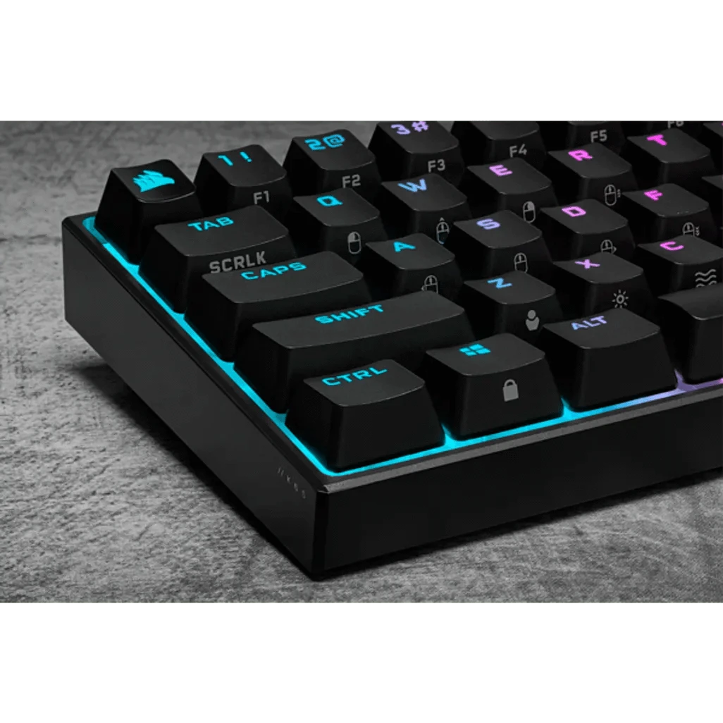 GUNMANSA Corsair K65 RGB Mini, Wired, USB, Mechanical, QWERTY, RGB LED, Black