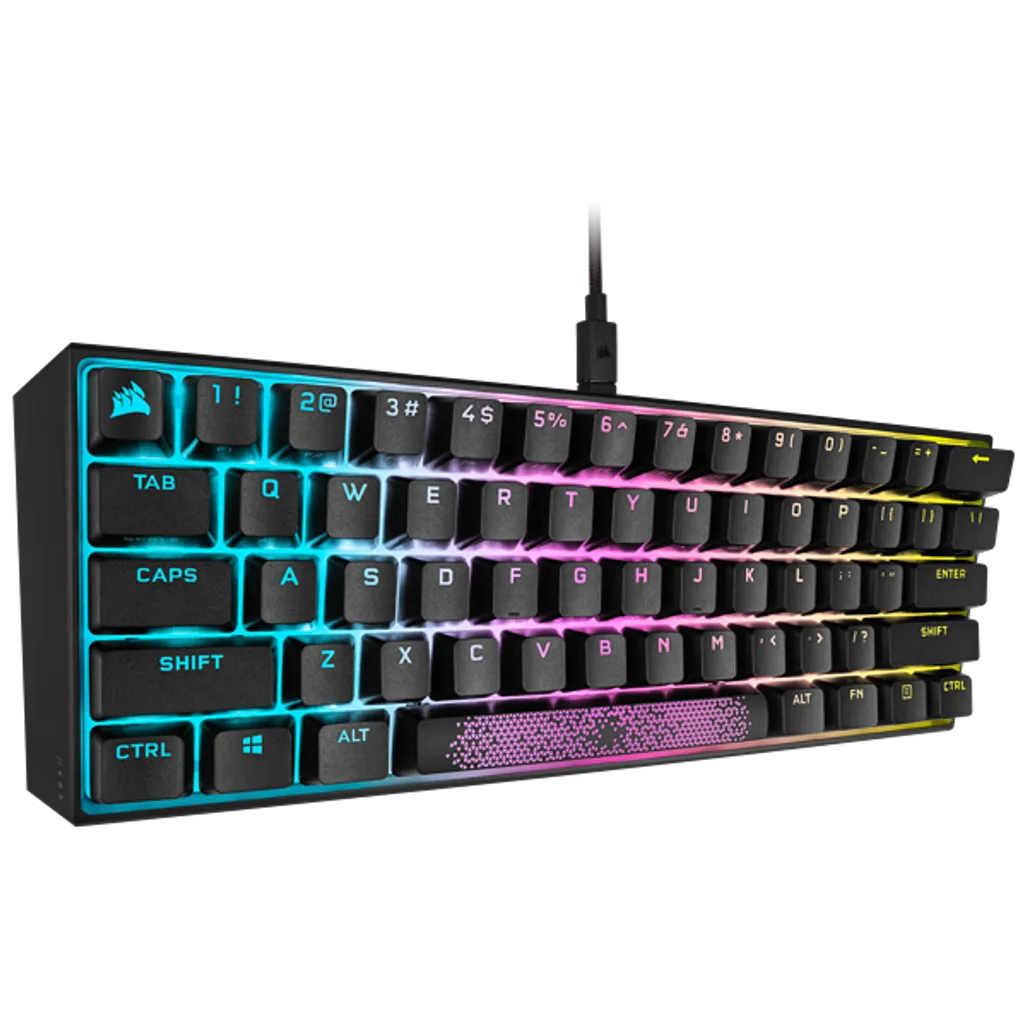 GUNMANSA Corsair K65 RGB Mini, Wired, USB, Mechanical, QWERTY, RGB LED, Black