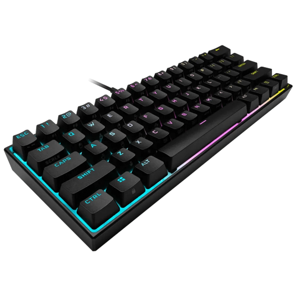 GUNMANSA Corsair K65 RGB Mini, Wired, USB, Mechanical, QWERTY, RGB LED, Black