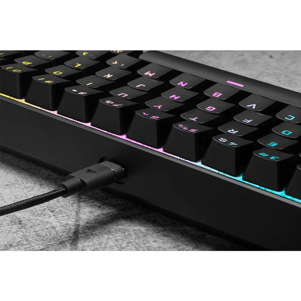 GUNMANSA Corsair K65 RGB Mini, Wired, USB, Mechanical, QWERTY, RGB LED, Black