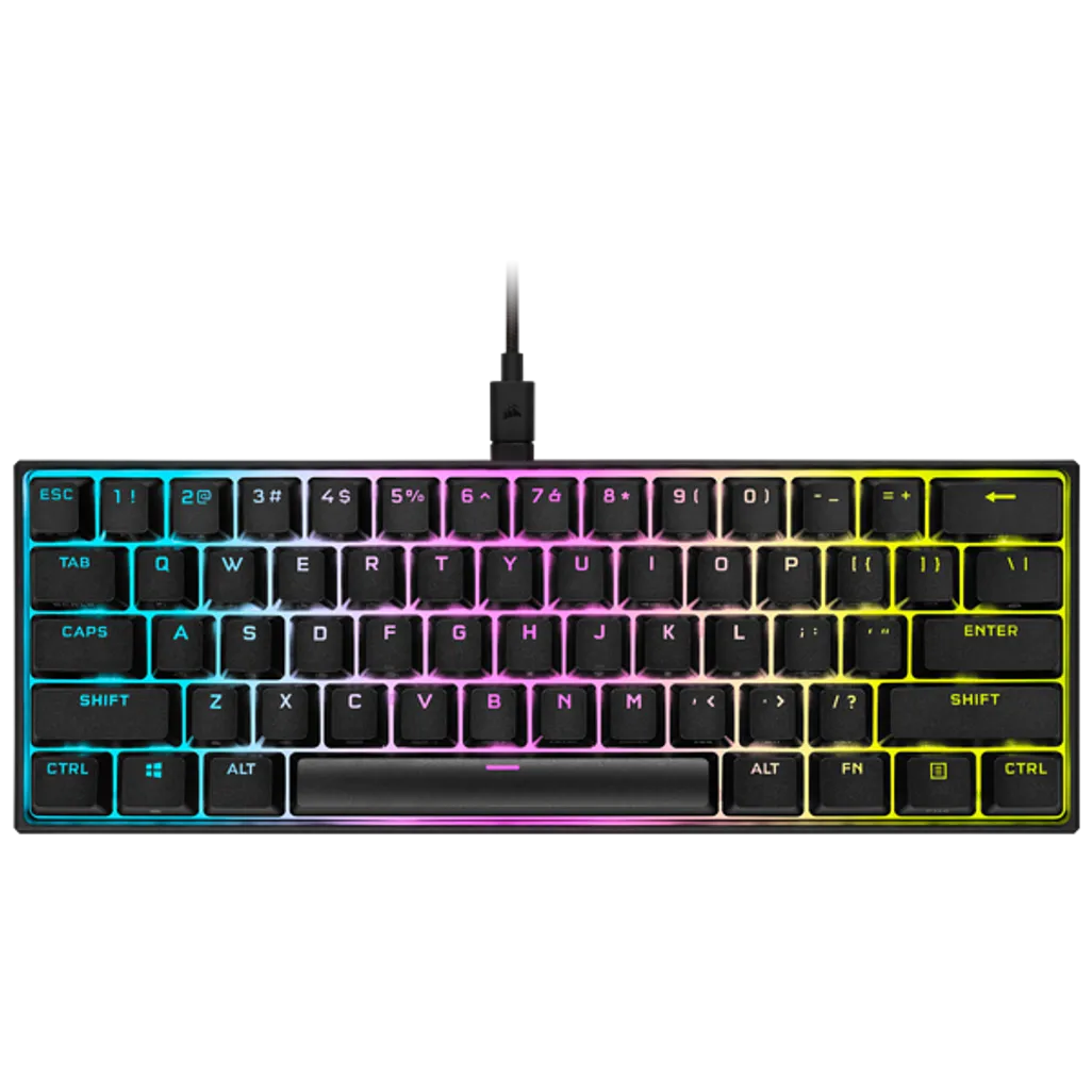 GUNMANSA Corsair K65 RGB Mini, Wired, USB, Mechanical, QWERTY, RGB LED, Black