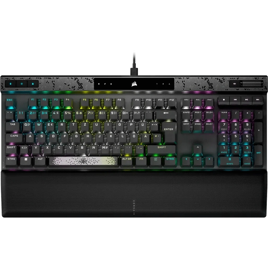 GUNMANSA Corsair K70 MAX, Full-size (100%), Wired, USB, RGB LED, Black