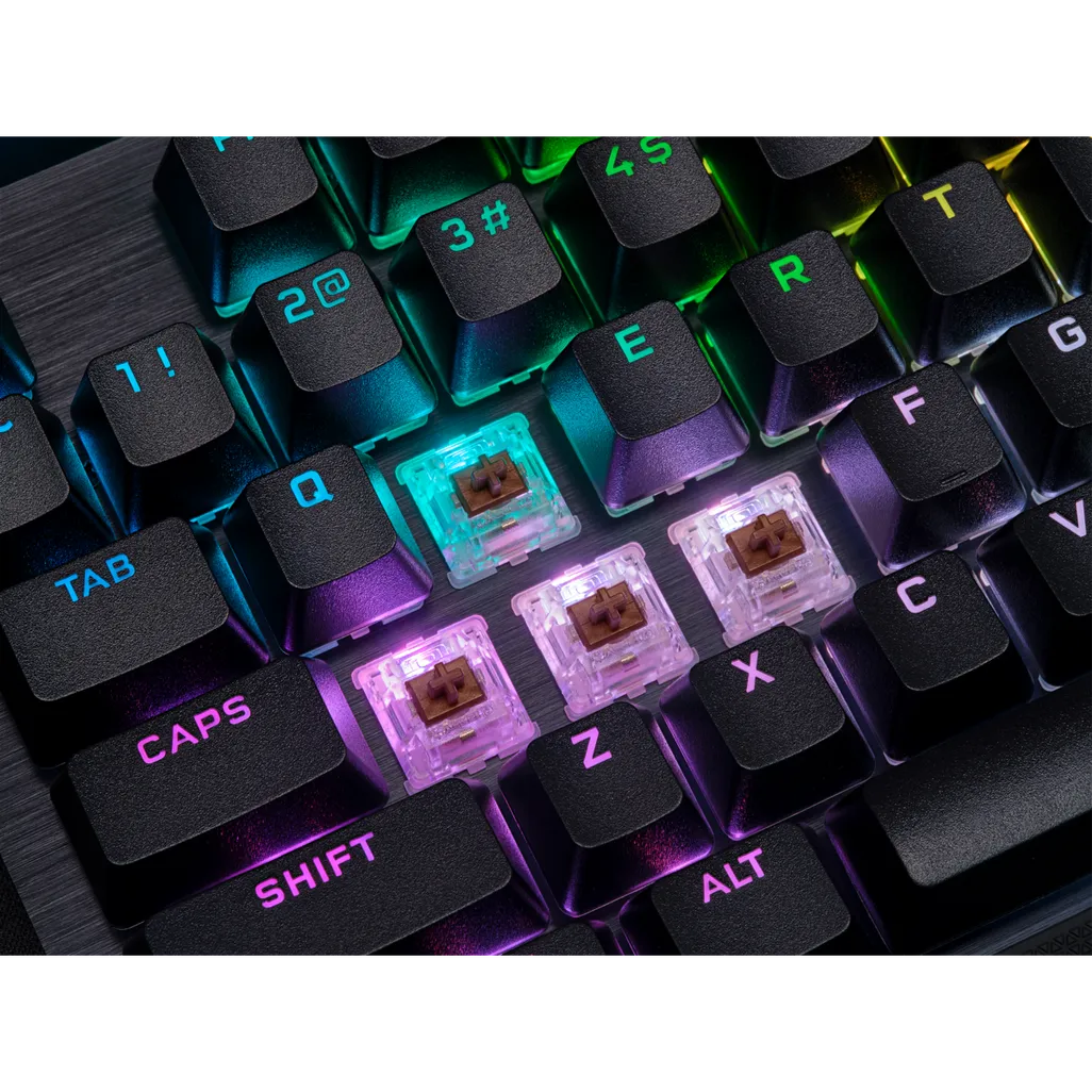 GUNMANSA Corsair K70 RGB PRO Mechanical Gaming Keyboard with PBT DOUBLE SHOT PRO Keycaps — CHERRY MX Brown