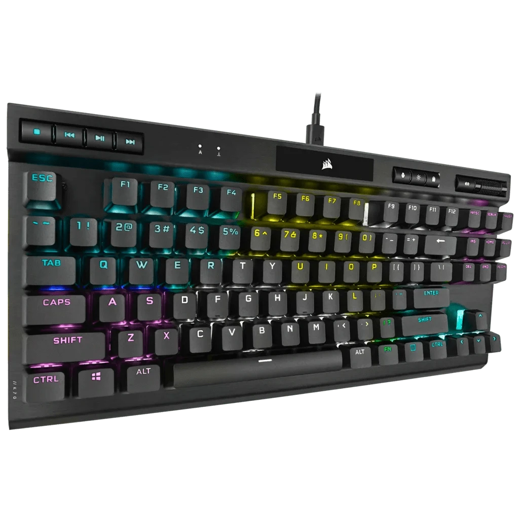 GUNMANSA Corsair K70 RGB TKL, Wired, USB, Mechanical, QWERTY, RGB LED, Black