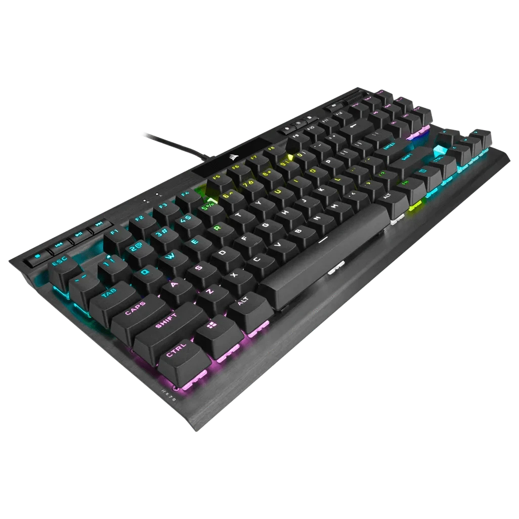 GUNMANSA Corsair K70 RGB TKL, Wired, USB, Mechanical, QWERTY, RGB LED, Black
