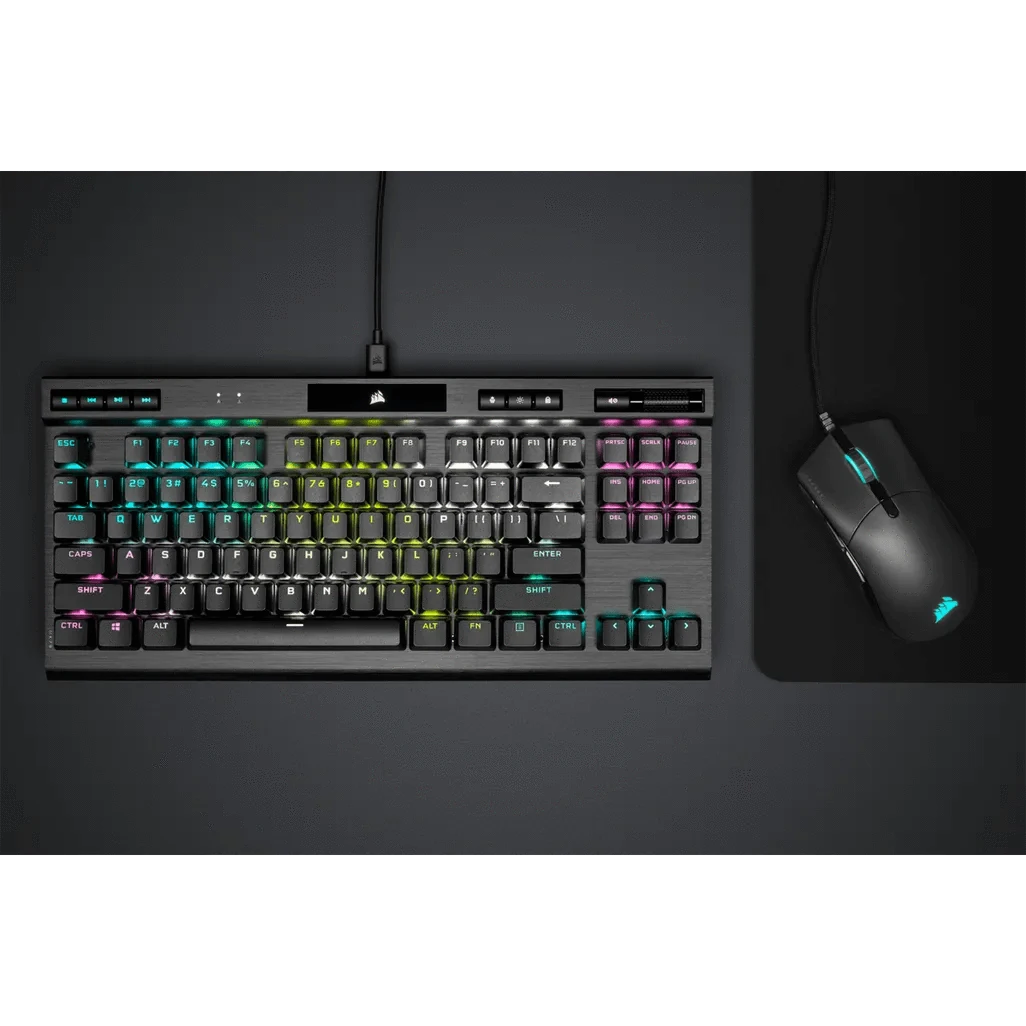 GUNMANSA Corsair K70 RGB TKL, Wired, USB, Mechanical, QWERTY, RGB LED, Black