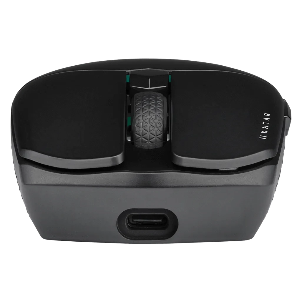 GUNMANSA Corsair Katar Elite Wireles, Optical, RF Wireless + Bluetooth + USB Type-A, 26000 DPI, Black