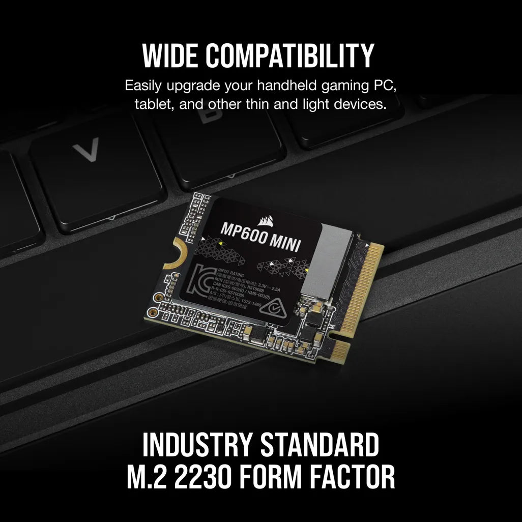 GUNMANSA Corsair MP600 MINI 2TB M.2 NVMe PCIe Gen. 4 x4 SSD; Read Up To 7000MB/s; Write up to 6200MB/s