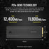 GUNMANSA Corsair MP700 PRO 2TB M.2 NVMe PCIe Gen. 5 x4 SSD with Cooler; Read Up To 12 400MB/s; Write up to 11 800MB/s