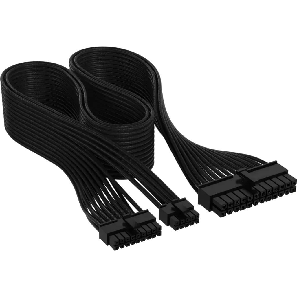 GUNMANSA Corsair Premium Individually Sleeved DC Cable Pro Kit; Type 5 (Shift and SL PSU); BLACK