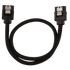 GUNMANSA Corsair Premium Sleeved SATA Data Cable Set with Straight Connectors; Black; 30cm
