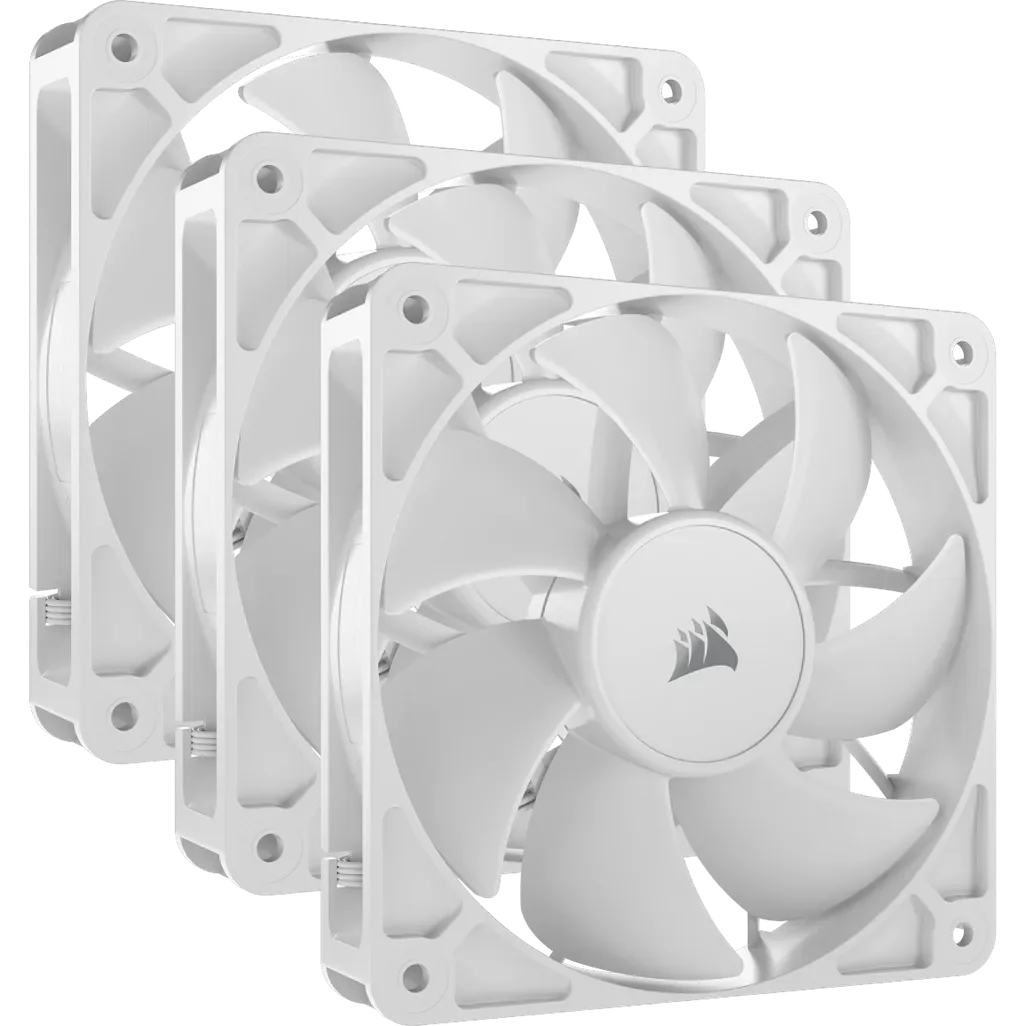 GUNMANSA Corsair RS120 120mm PWM Fans Triple Pack – White