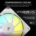 GUNMANSA Corsair RS120 ARGB 120mm PWM Fan – White