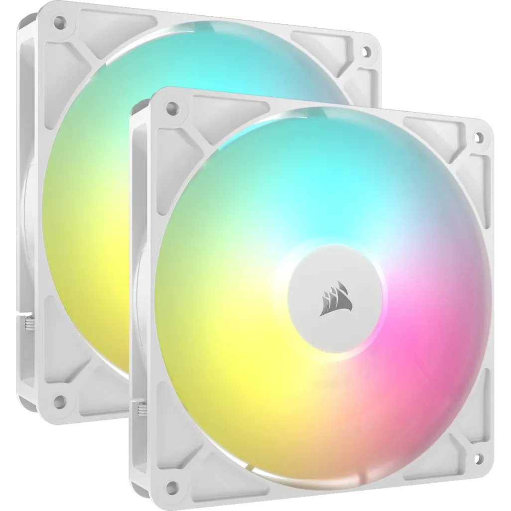 GUNMANSA Corsair RS140 ARGB 140mm PWM Fans Dual Pack – White