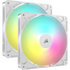 GUNMANSA Corsair RS140 ARGB 140mm PWM Fans Dual Pack – White