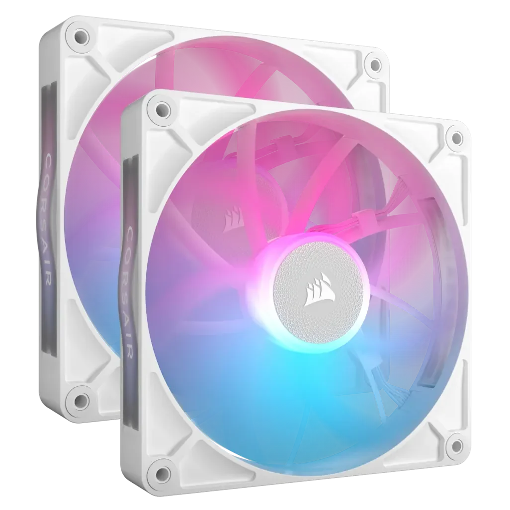 GUNMANSA Corsair RX Series; iCUE LINK RX140; 140mm Fan; Dual Pack - White.