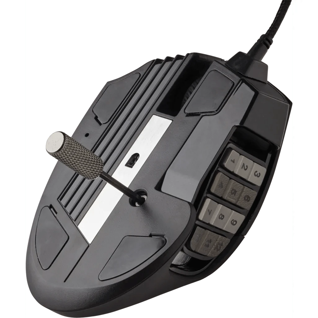 GUNMANSA Corsair SCIMITAR RGB ELITE, Right-hand, Optical, USB Type-A, 18000 DPI, Black