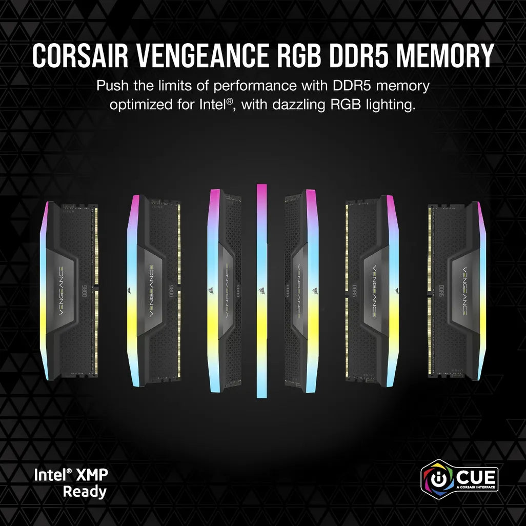 GUNMANSA Corsair Vengeance RGB CMH128GX5M4B5600C40, 128 GB, 4 x 32 GB, DDR5, 5600 MHz, 288-pin DIMM