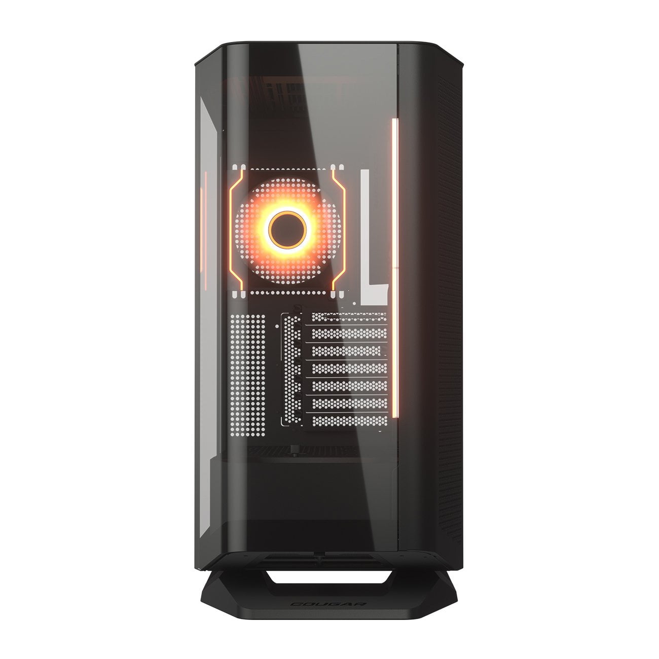 GUNMANSA COUGAR FV270 RGB Black Mid Tower E-ATX Case, 420mm GPU Supported, Build-in ARGB PWM Fans, Breathe Streams, Prism of Light, RGB Hub, Filter Guard, Tool-Less Bracket, Compatible with reverse cable/connector motherboard