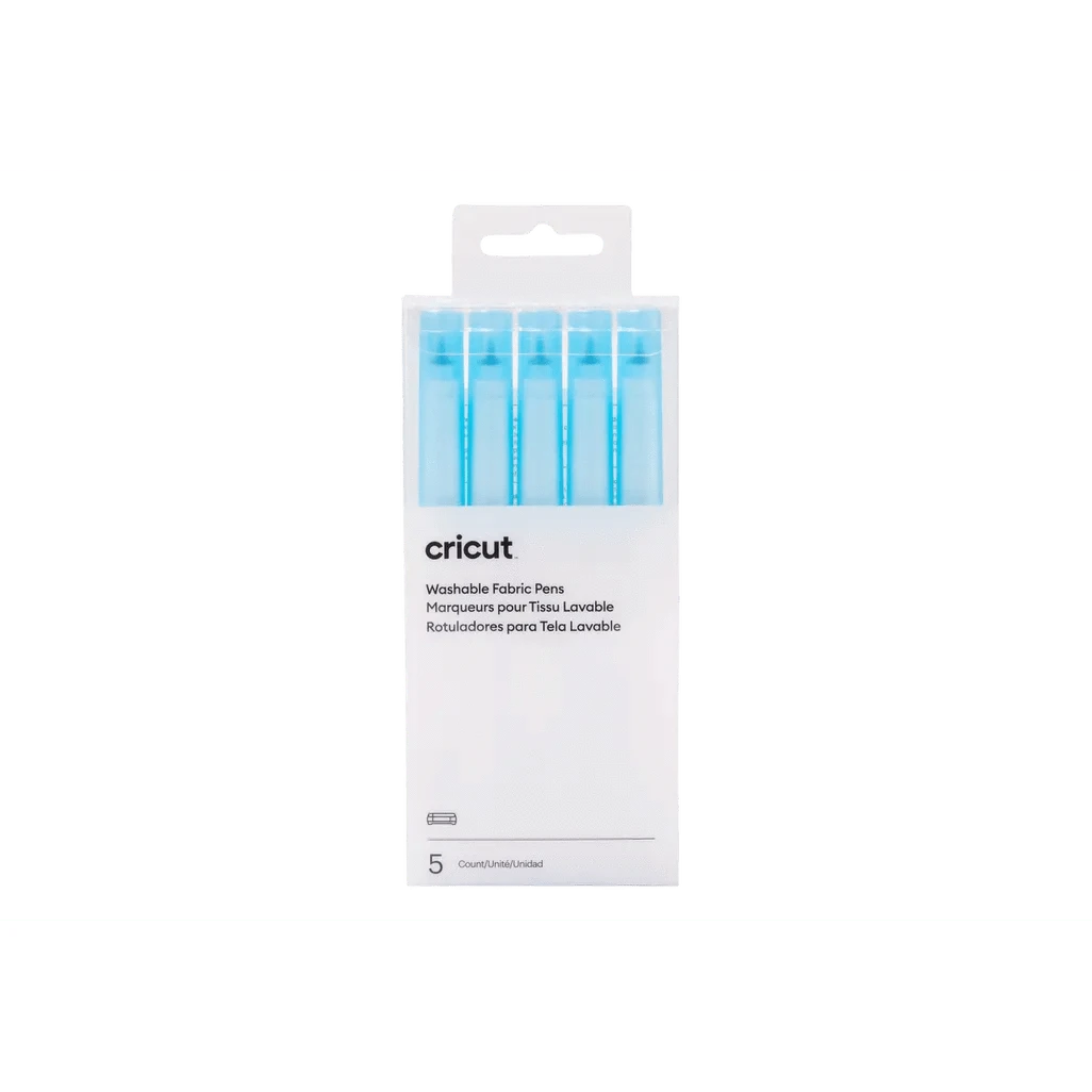 GUNMANSA Cricut Washable Fabric Pen Blue 1.0mm – 5-Pack for Fabric Marking