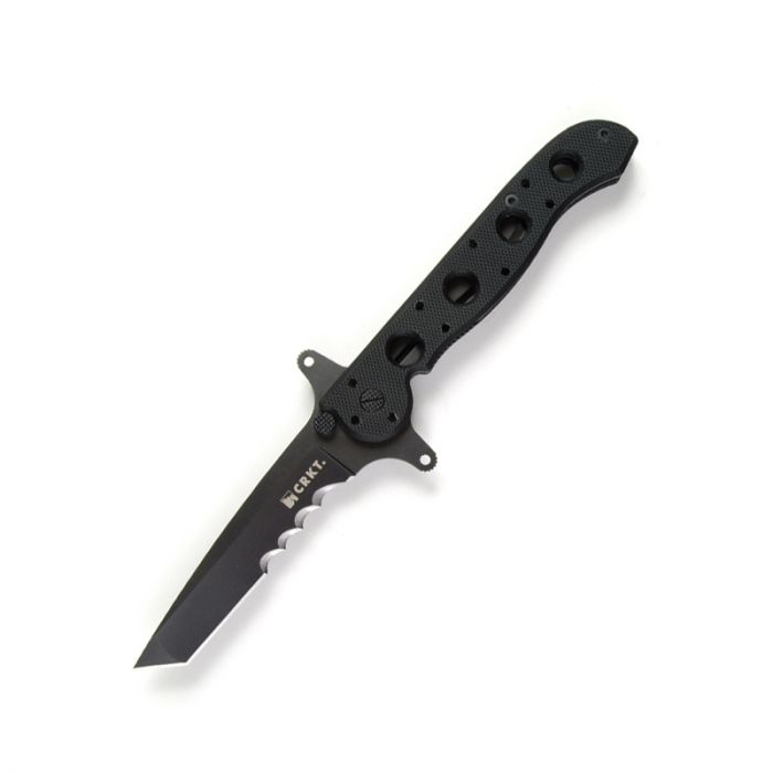 GUNMANSA Crkt M16-13SFG Special Forces G10 Black Tanto W/VEFF Serrated Folding Knife
