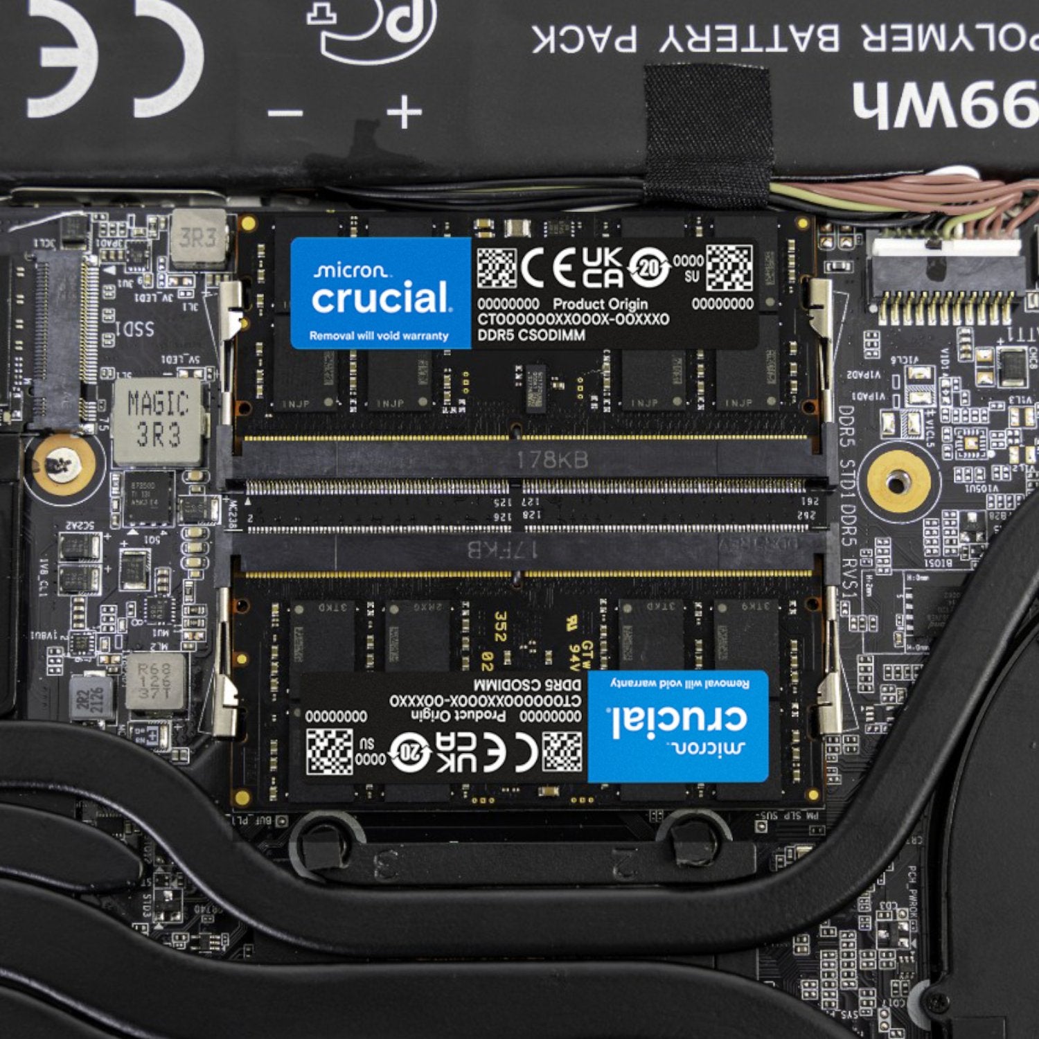 GUNMANSA Crucial DDR5-6400 64GB CSODIMM Notebook Memory Kit (2 x 32GB)