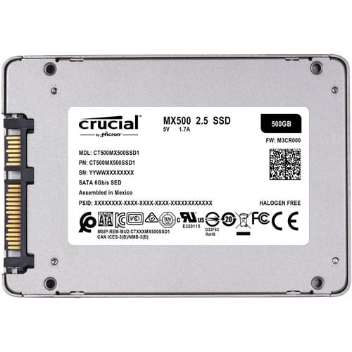 GUNMANSA Crucial MX500 500GB 2.5″ SATA 3D NAND SSD