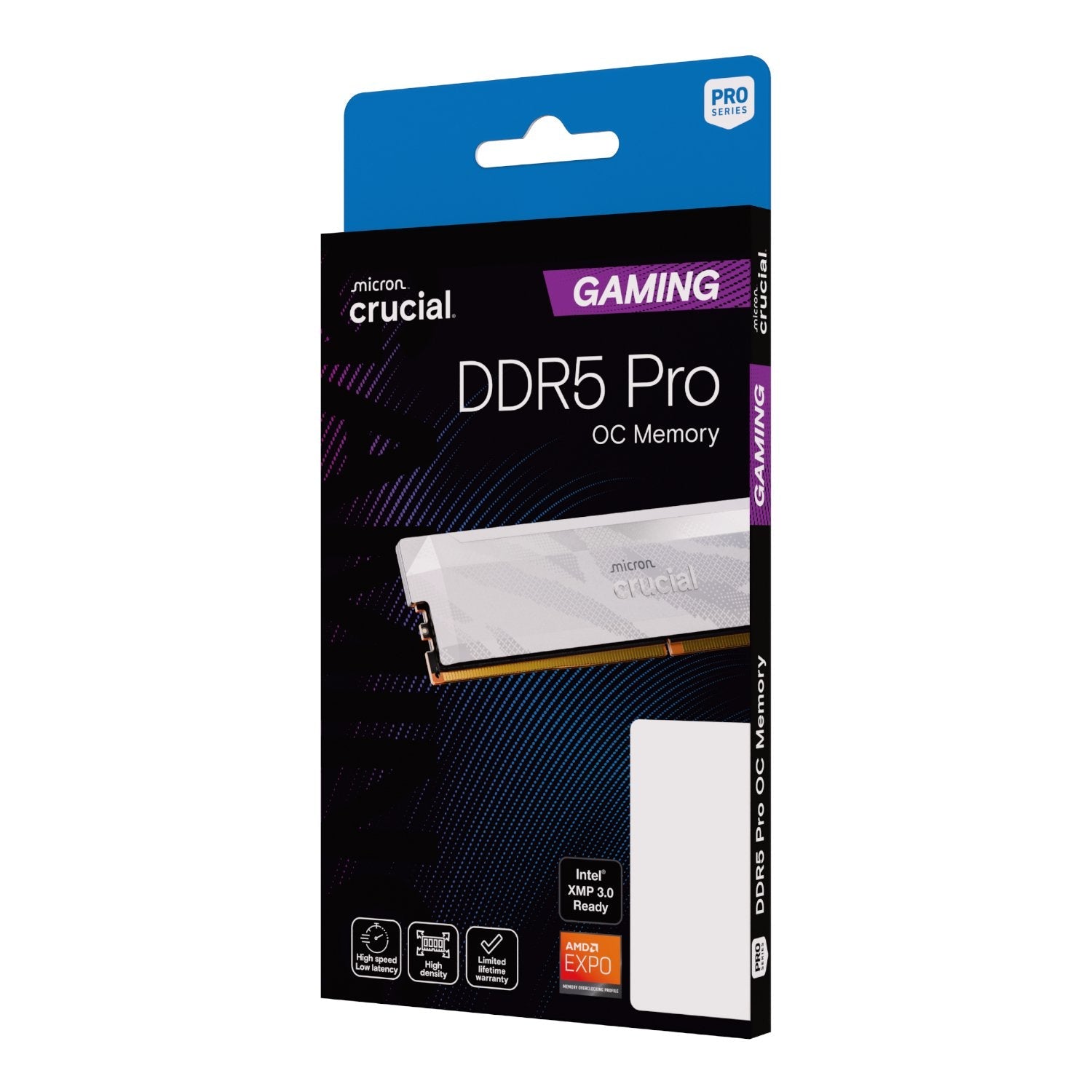 GUNMANSA Crucial Pro 16GB 6400Mhz DDR5 Desktop OC Gaming Memory - White