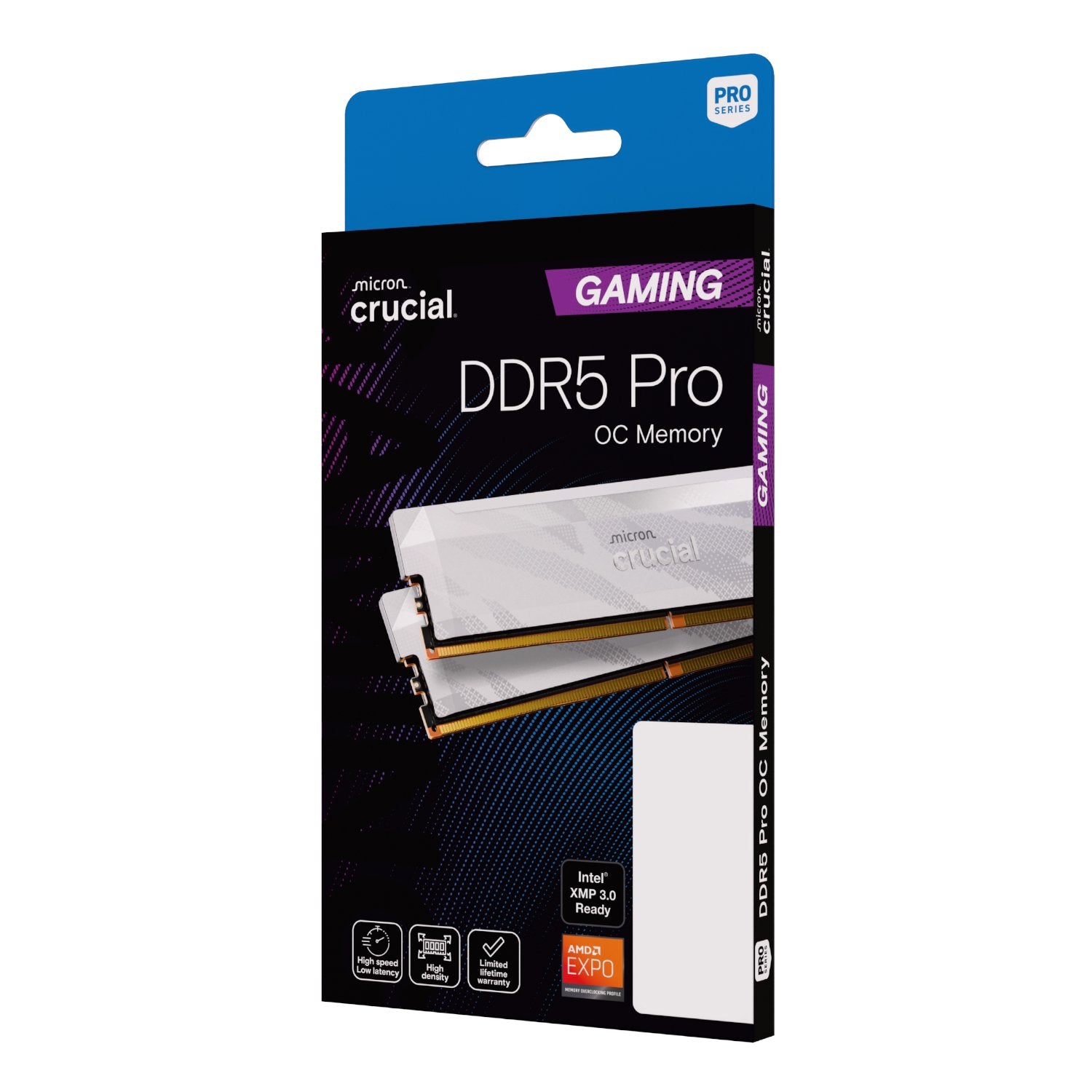 GUNMANSA Crucial Pro Overclocking DDR5-6400 32GB Desktop Gaming Memory Kit (16GB x 2) – White