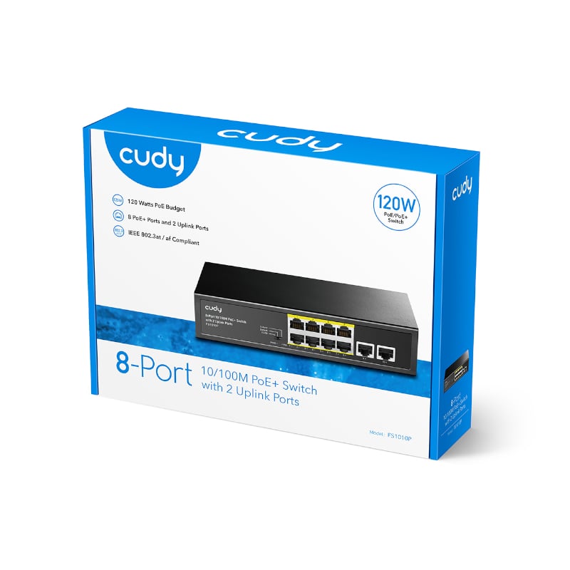 GUNMANSA Cudy 10-Port Unmanaged PoE+ Switch
