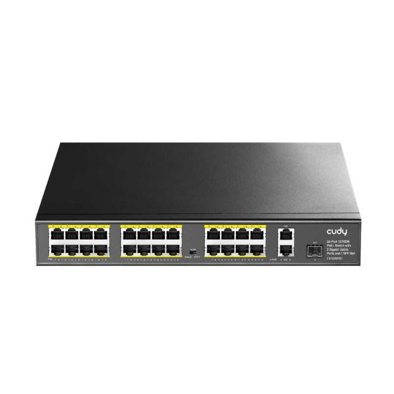 GUNMANSA Cudy 24-Port Unmanaged POE Switch – Rack Mount