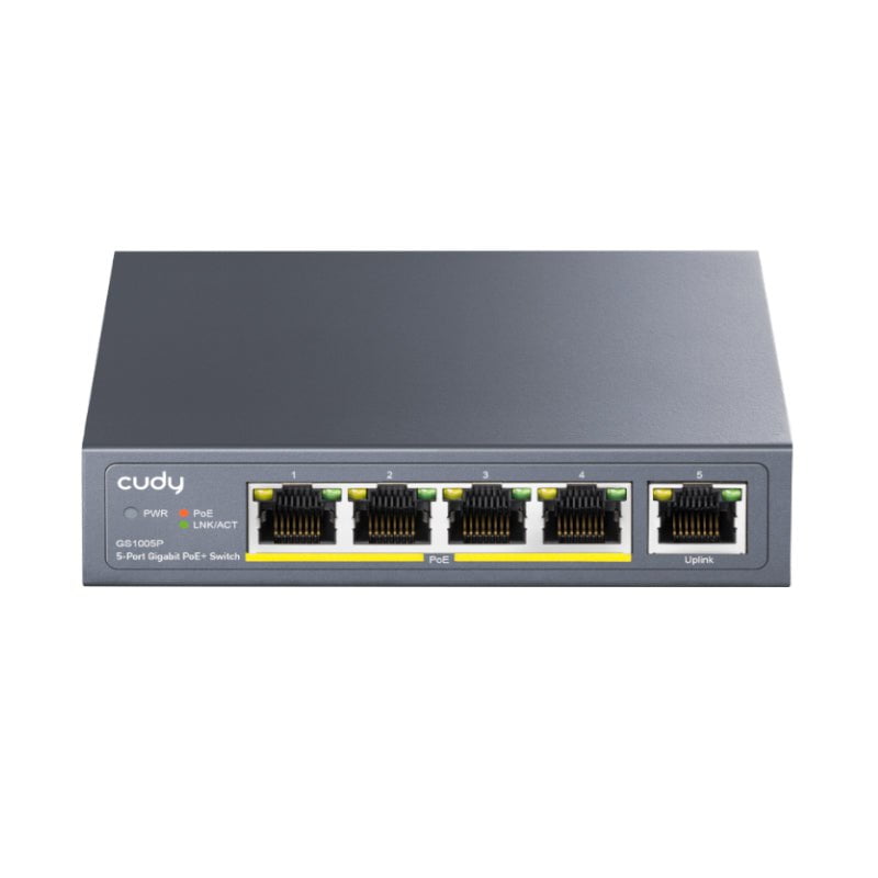 GUNMANSA Cudy 5-Port Gigabit PoE+ Unmanaged Switch